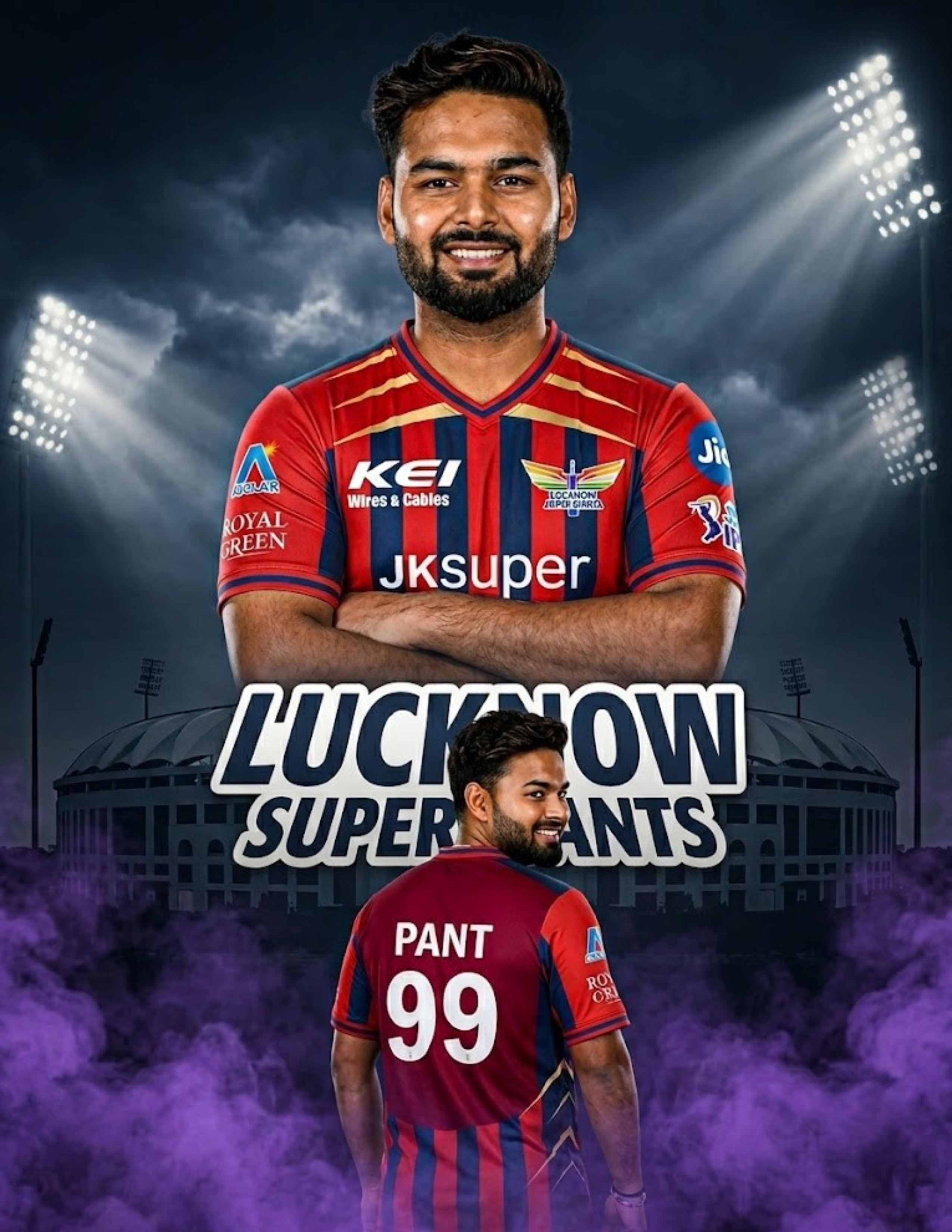 Lucknow Super Giants AI Photo Editing Prompt Poster