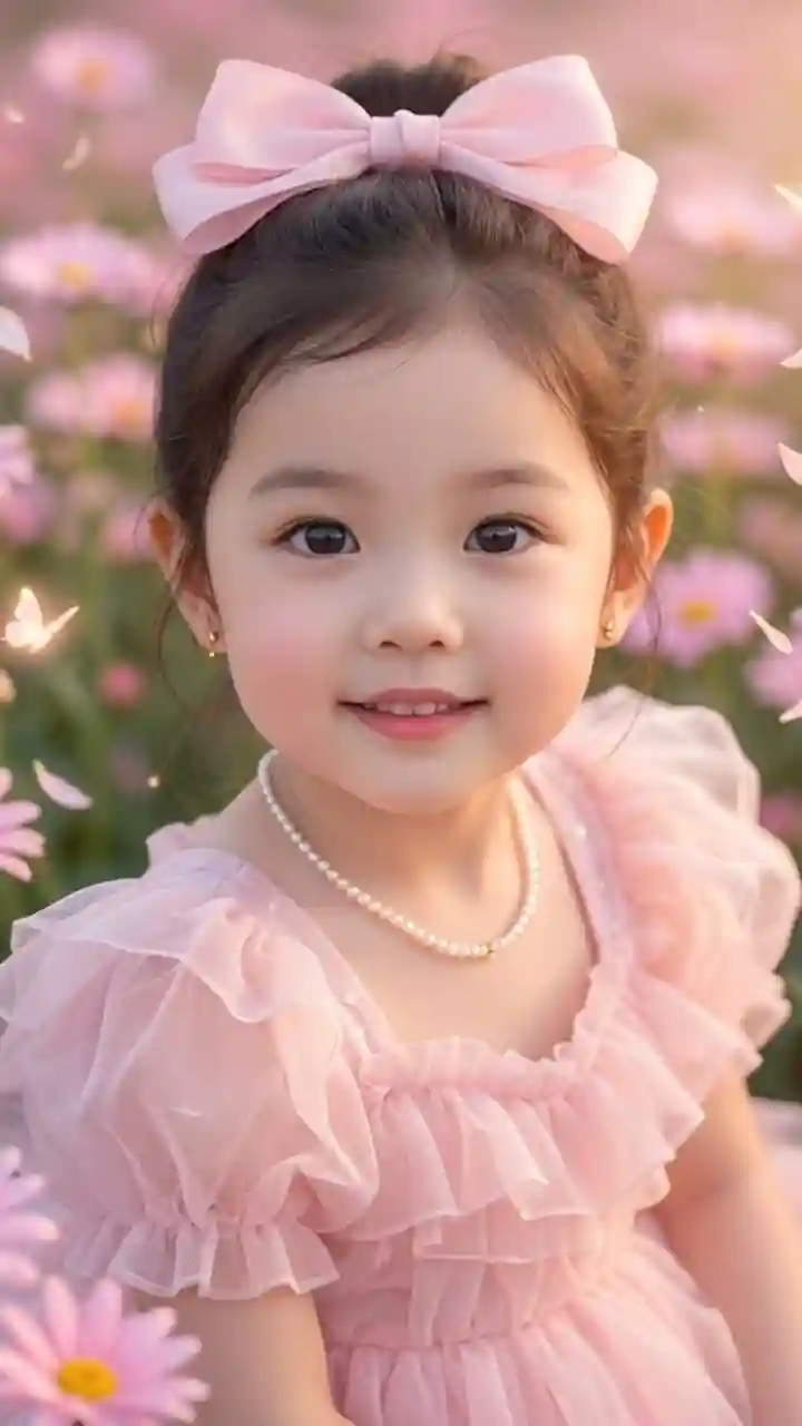 Baby Pink Daisy Field AI Photo Prompt