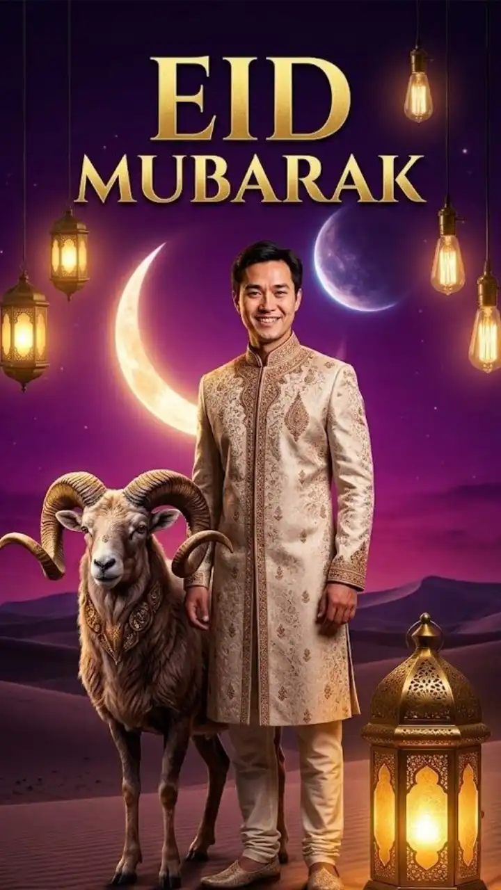 Eid Mubarak Cinematic AI Prompt for Premium Posters