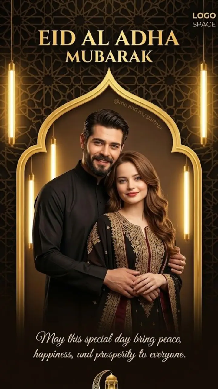 Eid Al Adha Couple Poster AI Prompt