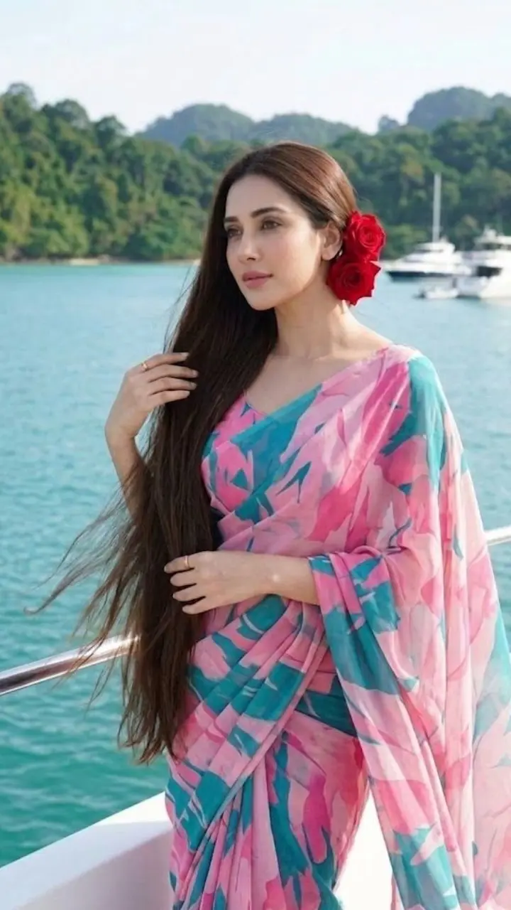 Saree Photoshoot AI Prompt for Cinematic Yacht Portraits